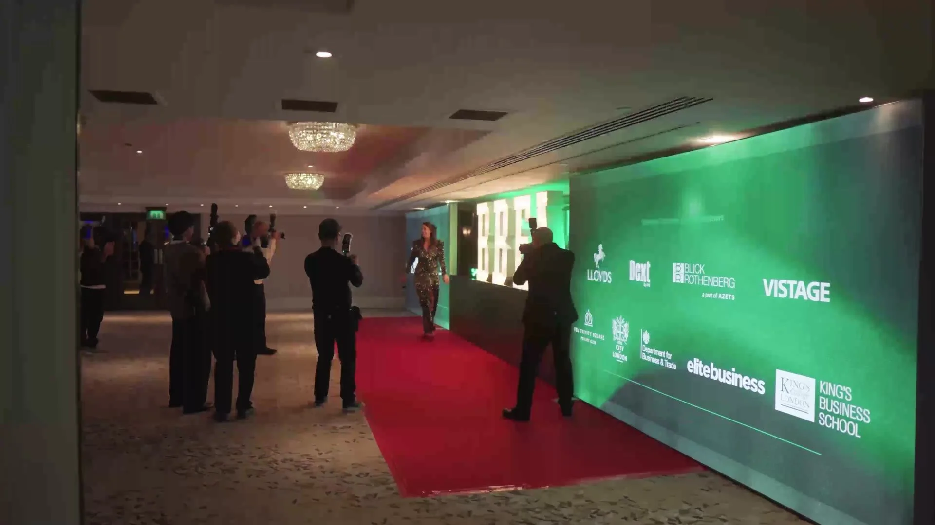 Guests arriving on the red carpet