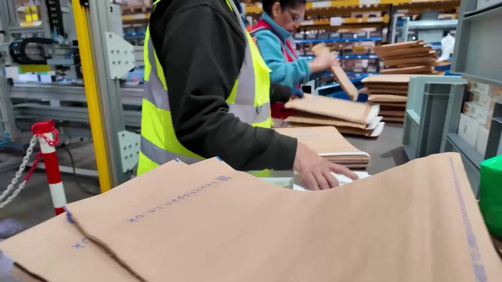 Orders being packed for dispatch