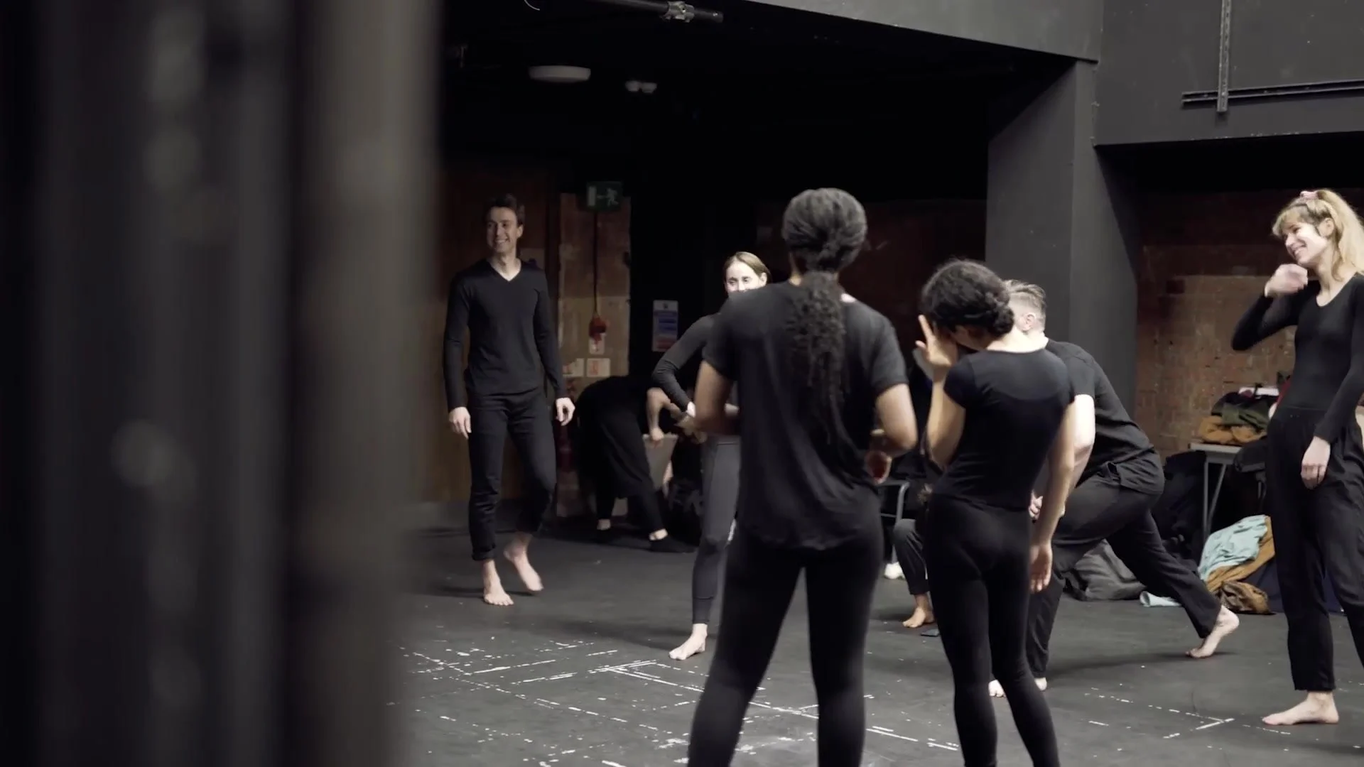 Theatre Lab ensemble in rehearsal