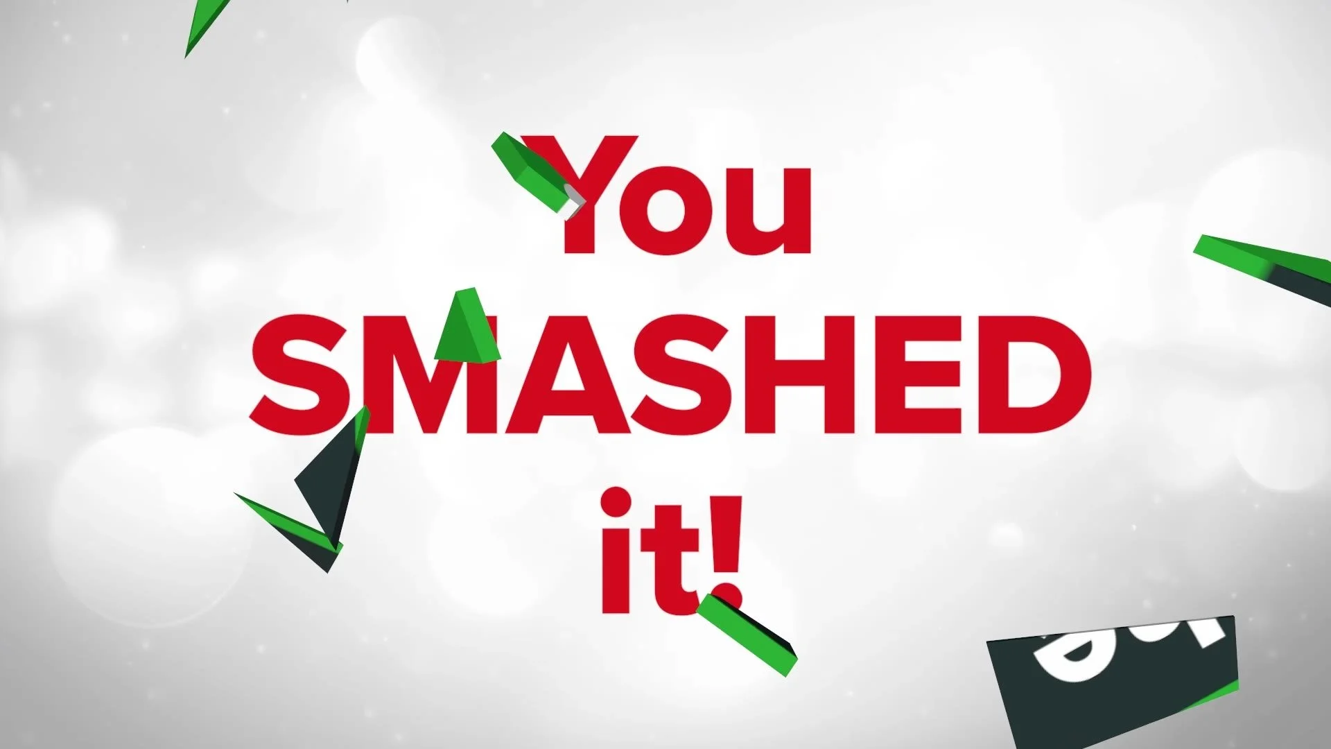 You smashed it! title with confetti