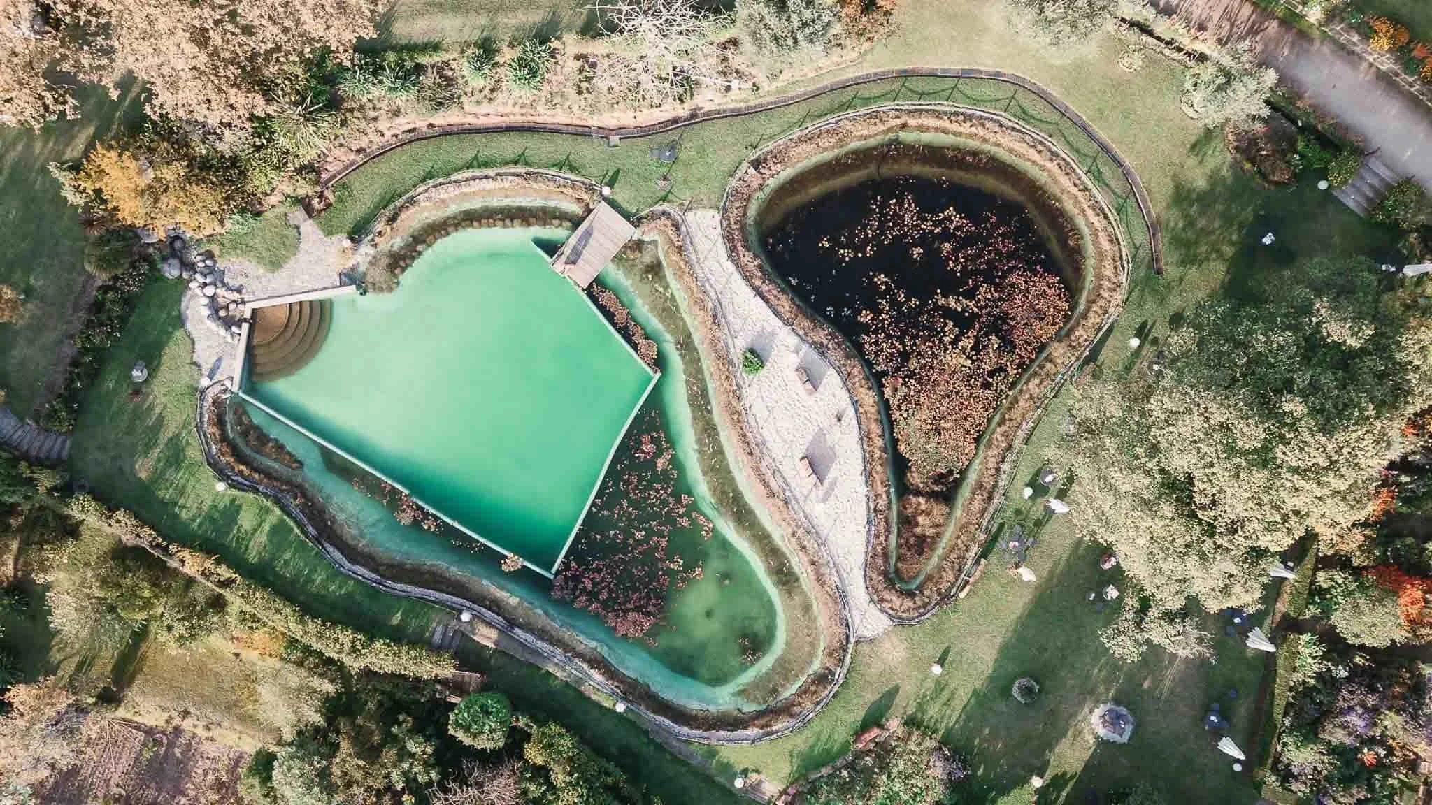 blue lagoon wedding photography drone photography