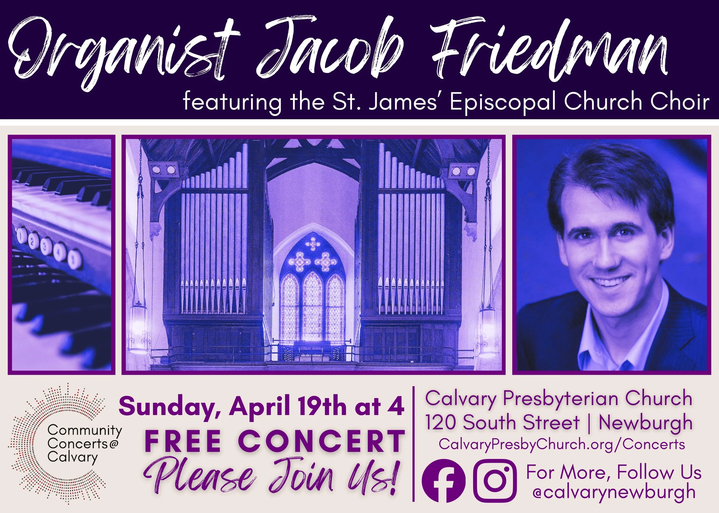 Organist Jacob Friedman, featuring the St. James' Episcopal Church Choir