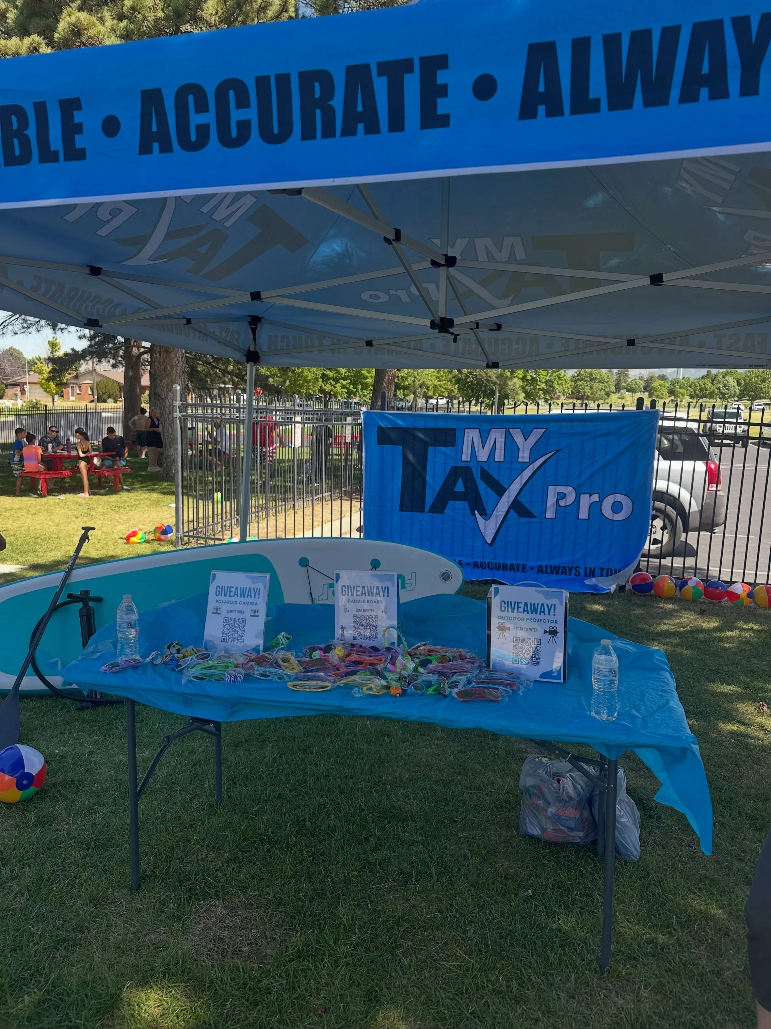 Shout out to our sponsors for our pool party giveaways! 
We appreciate your partnership and are grateful to have such incredible local businesses supporting our community!!

Josh Erickson with Compass Insurance 
Scott Heaton with The Movado Group 
Bi