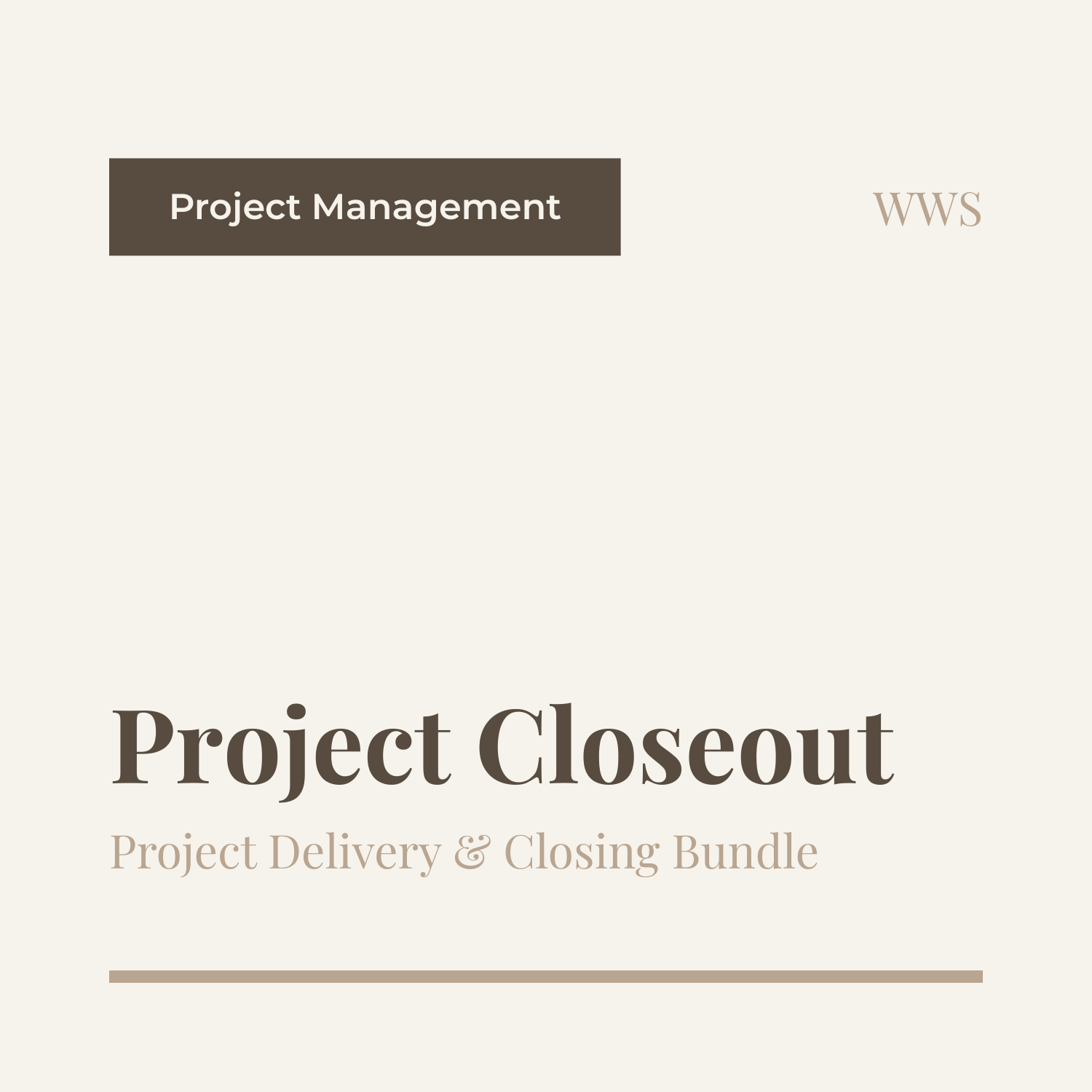 Project Closeout & Lessons Learned — Fillable PDF Template