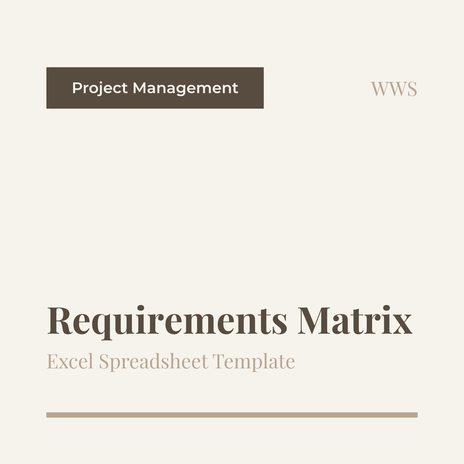 Requirements Matrix — Excel Spreadsheet