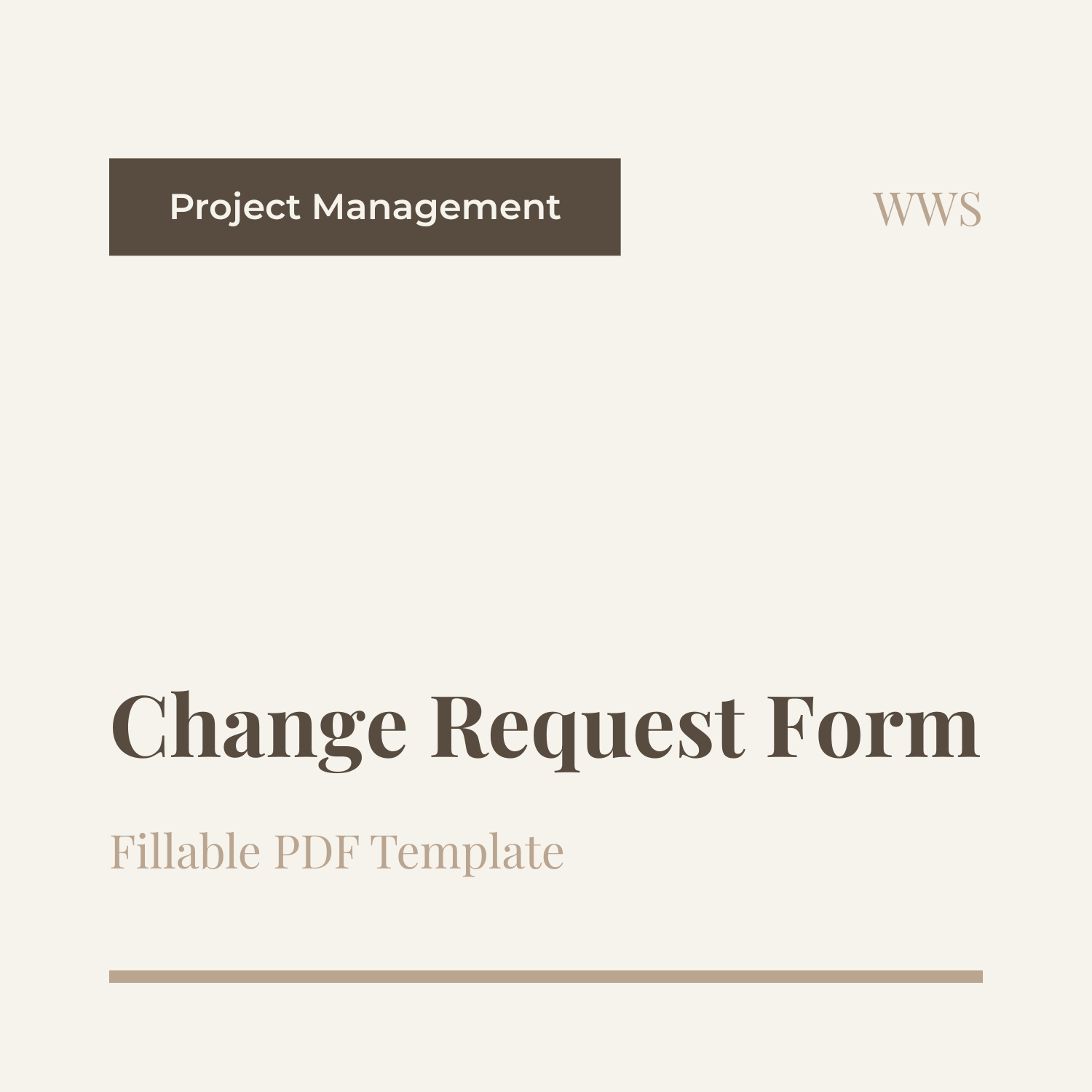 Change Request Form — Fillable PDF Template
