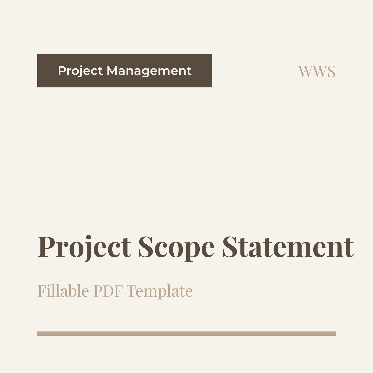 Project Scope Statement — Fillable PDF Template