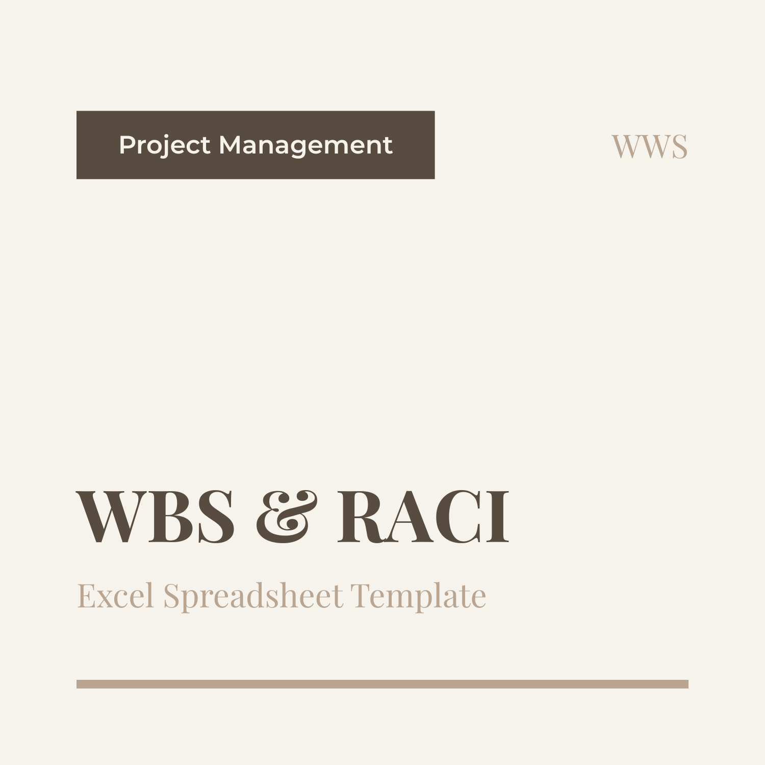 Work Breakdown Structure & RACI — Excel Spreadsheet