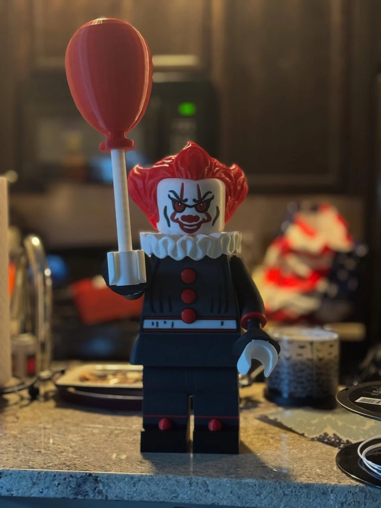 We all float down here&hellip; I missed the cut off for shipping this out to a toy fair, so I&rsquo;ll be giving this away. Like this post and comment &ldquo;🎈&rdquo; if you want a free pennywise. #3dprint #3dprints #3dprinting #pennywise🎈 #pennywi