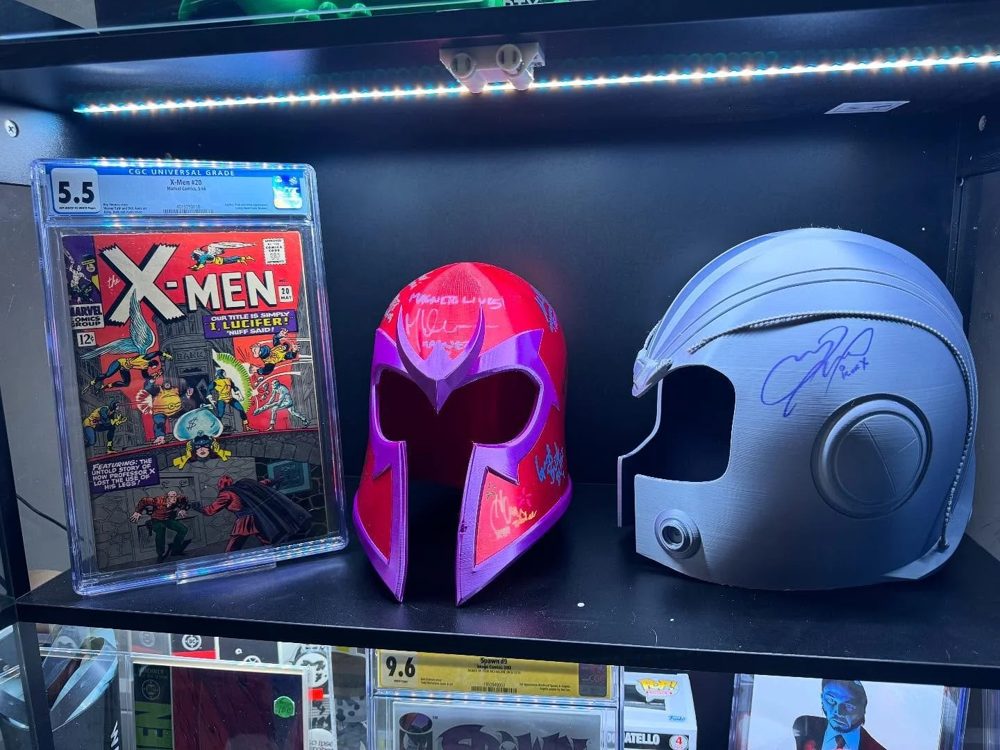 James McAvoy signed cerebro helmet (still need to finish) the most expensive magneto helmet ever made and my x-men 20 #nycc #magneto #xmen #xmencomics #xmen97 #3dprints #3dprint #3dprinting