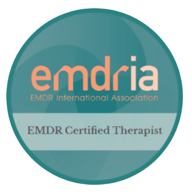 Emdria logo with text 'EMDR International Association' and 'EMDR Certified Therapist'