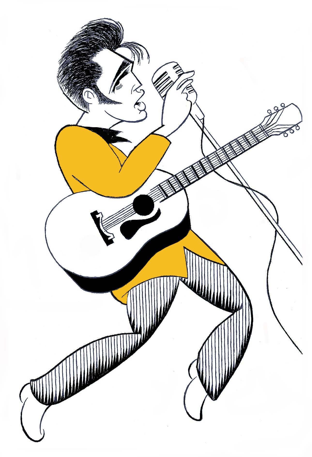 ELVIS B&W  gold print.jpg