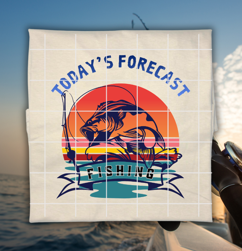 "Today's Forecast - Fishing" Tee