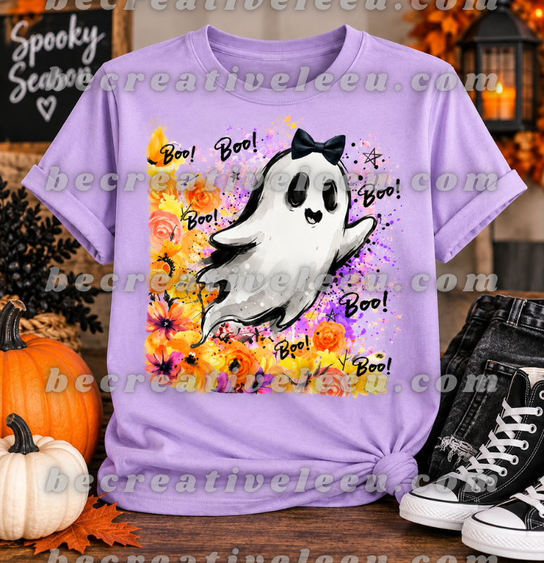 "Boo-tiful Blooms Ghost" Tee