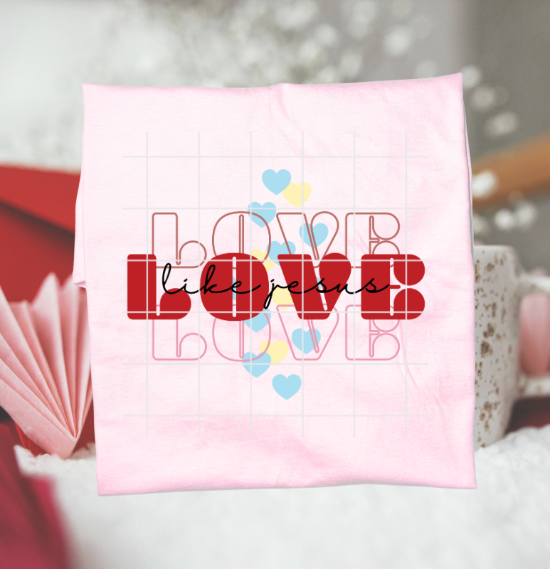Love Like Jesus (Hearts) Tee/ Crew
