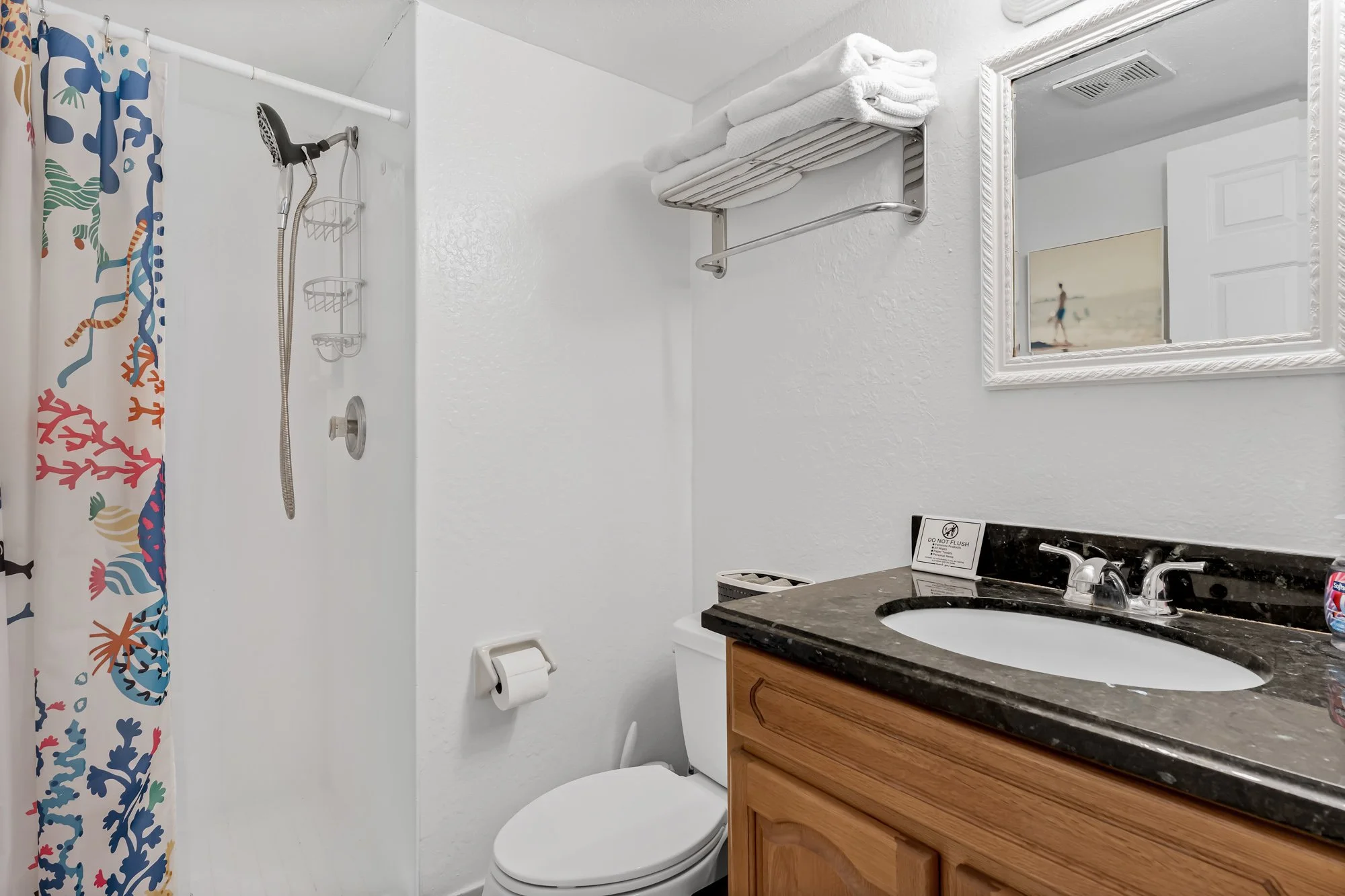 Upper condo ensuite bath.