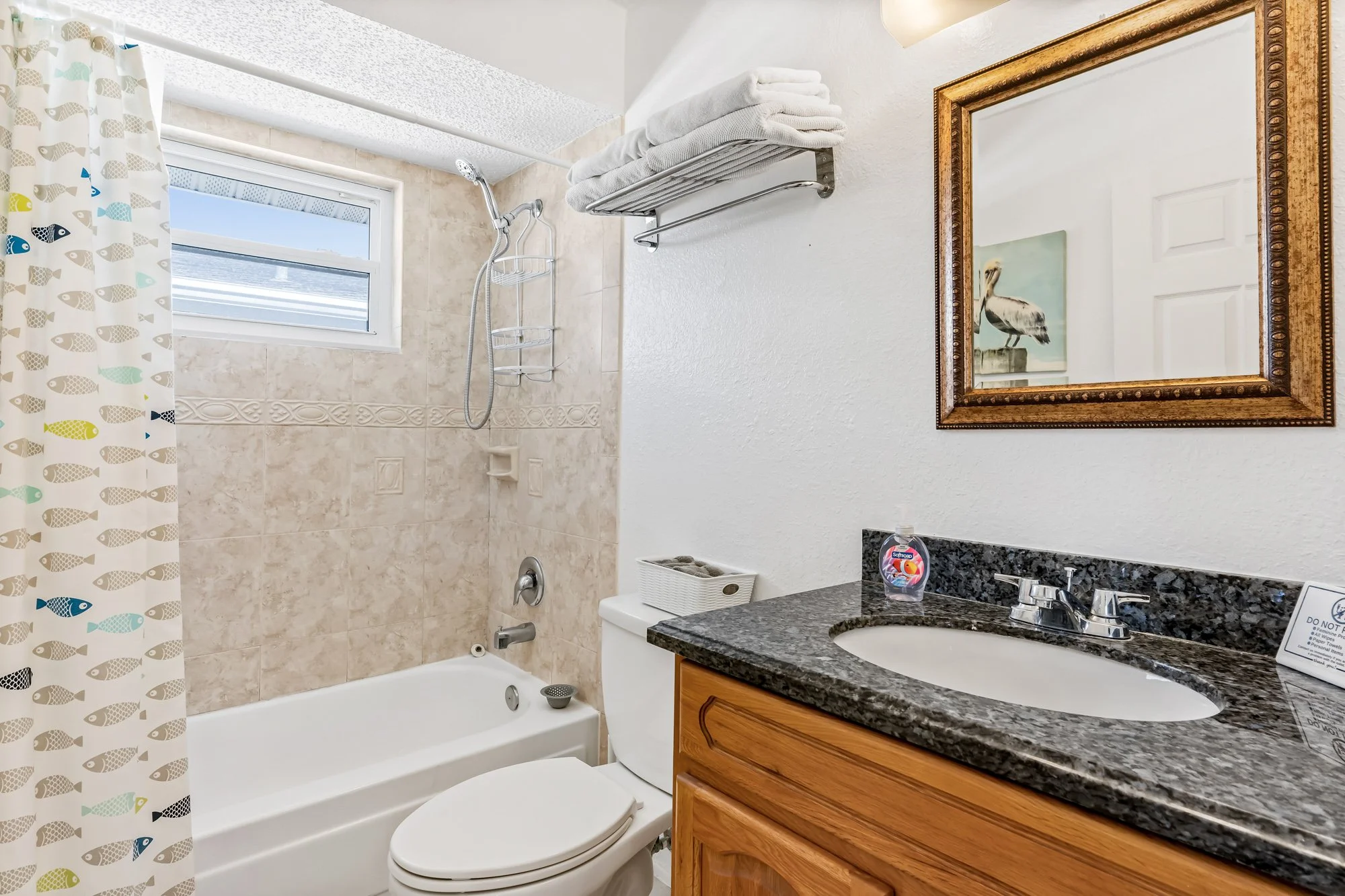 Hall bathroom upper condo.