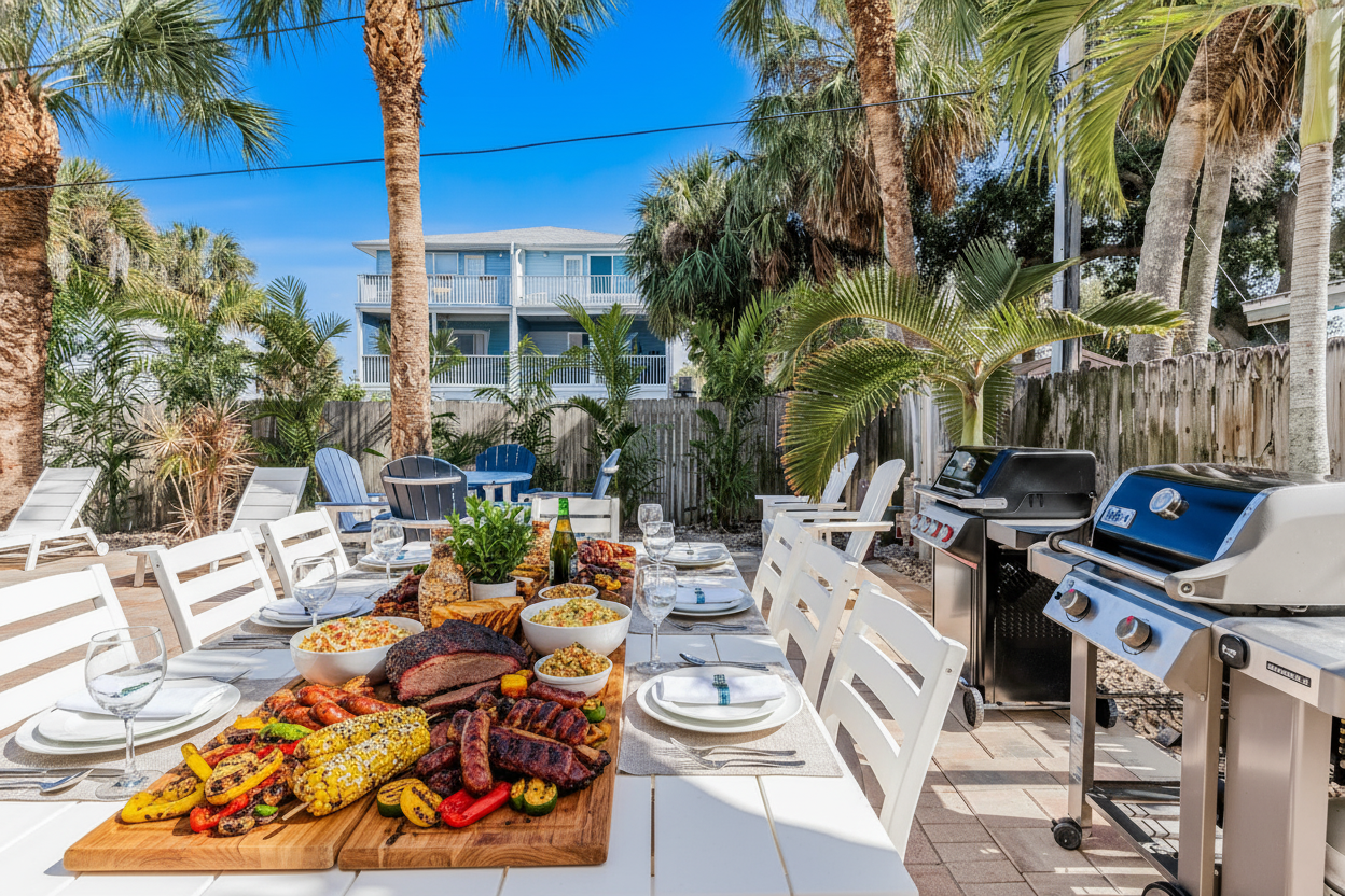 Multiple BBQ'a to server your crew aby the pool at Condo Del Mar in IRB