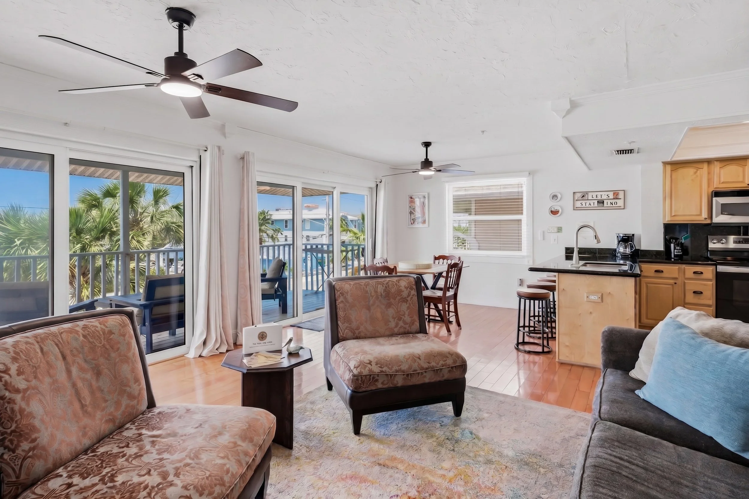 Living room upper condo.