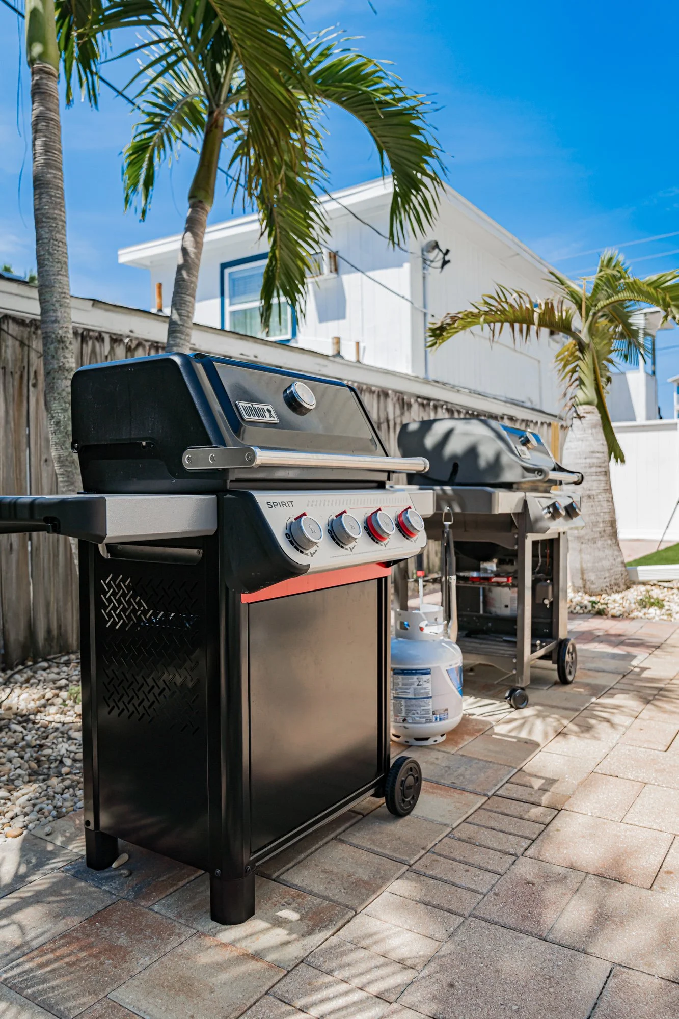 BBQ's on pool deck