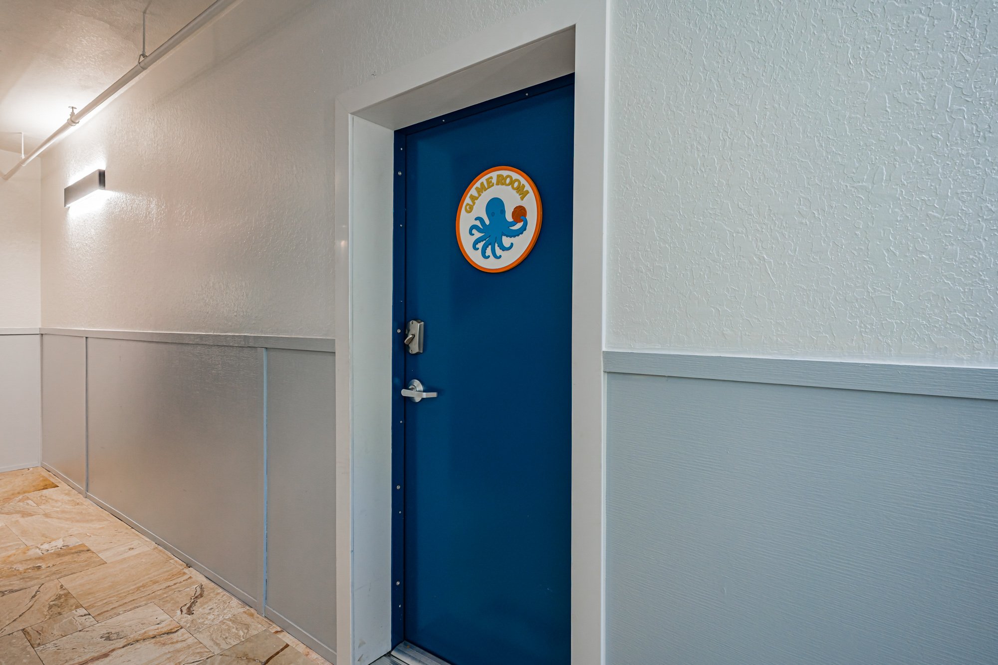 Gameroom door.