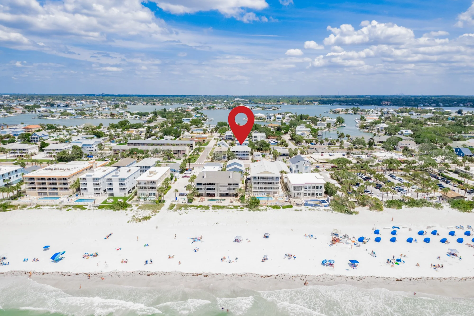 Condo Del Mar proximity to beach.