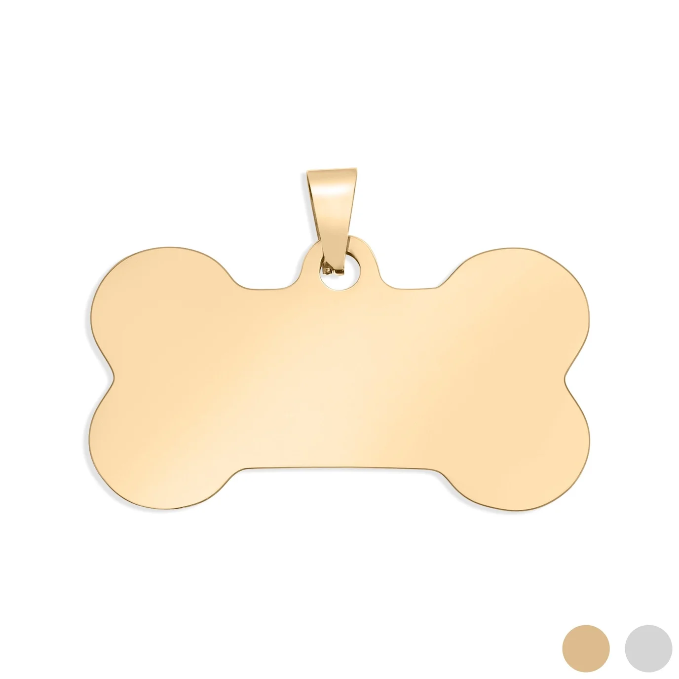 18K Gold PVD Coated Stainless Steel  BONE Pet Tag