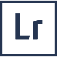 Adobe Lightroom logo, featuring a dark square with 'Lr' in the center.