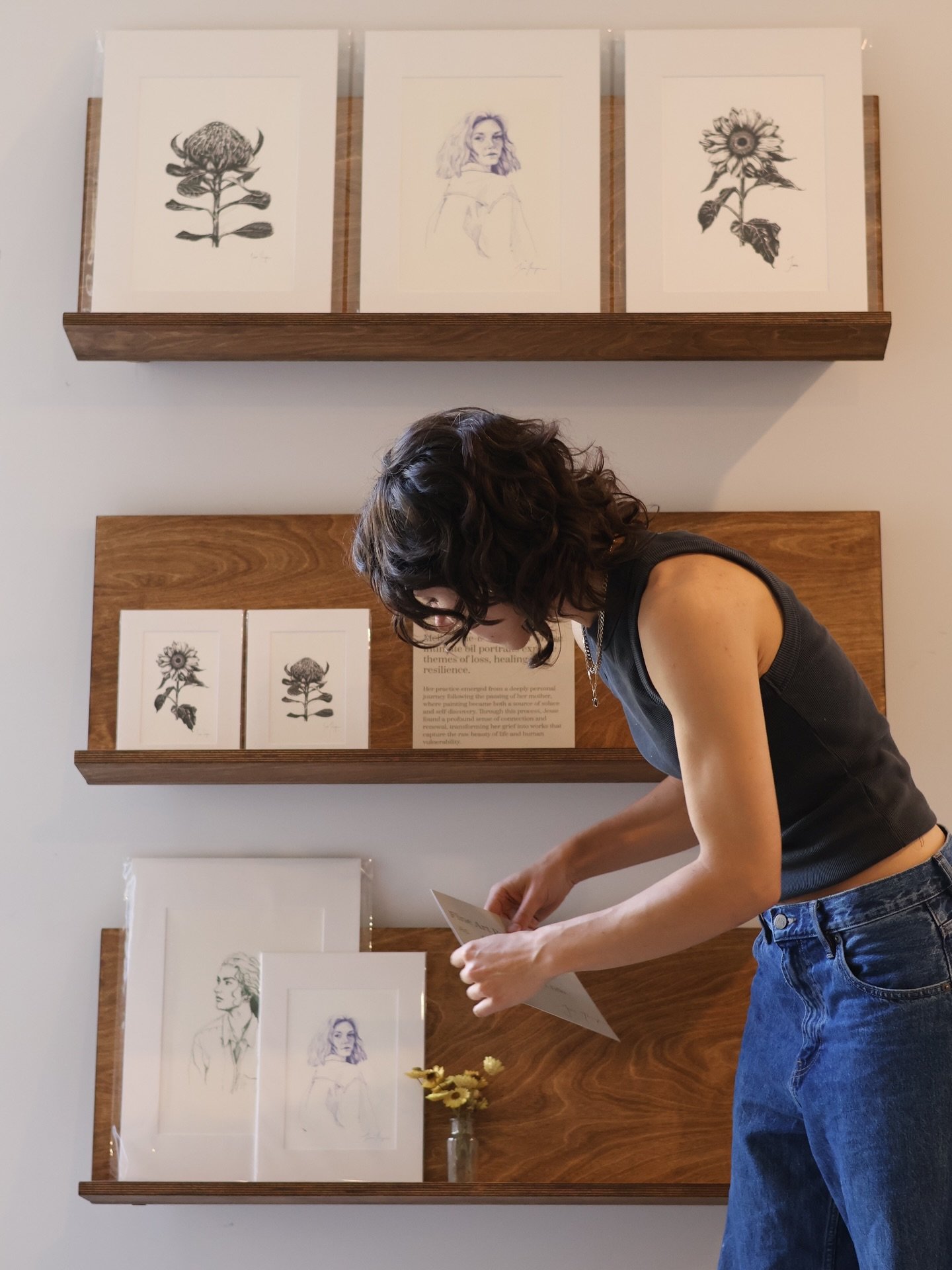 if you couldn&rsquo;t tell by my gaze in pic 2 and the pure joy on my face pic 4, i&rsquo;m quite in love with my new shelves 😂

inspired by pinterest, built by a talented friend + stained warily by me - i&rsquo;m so happy to have a place for my sma