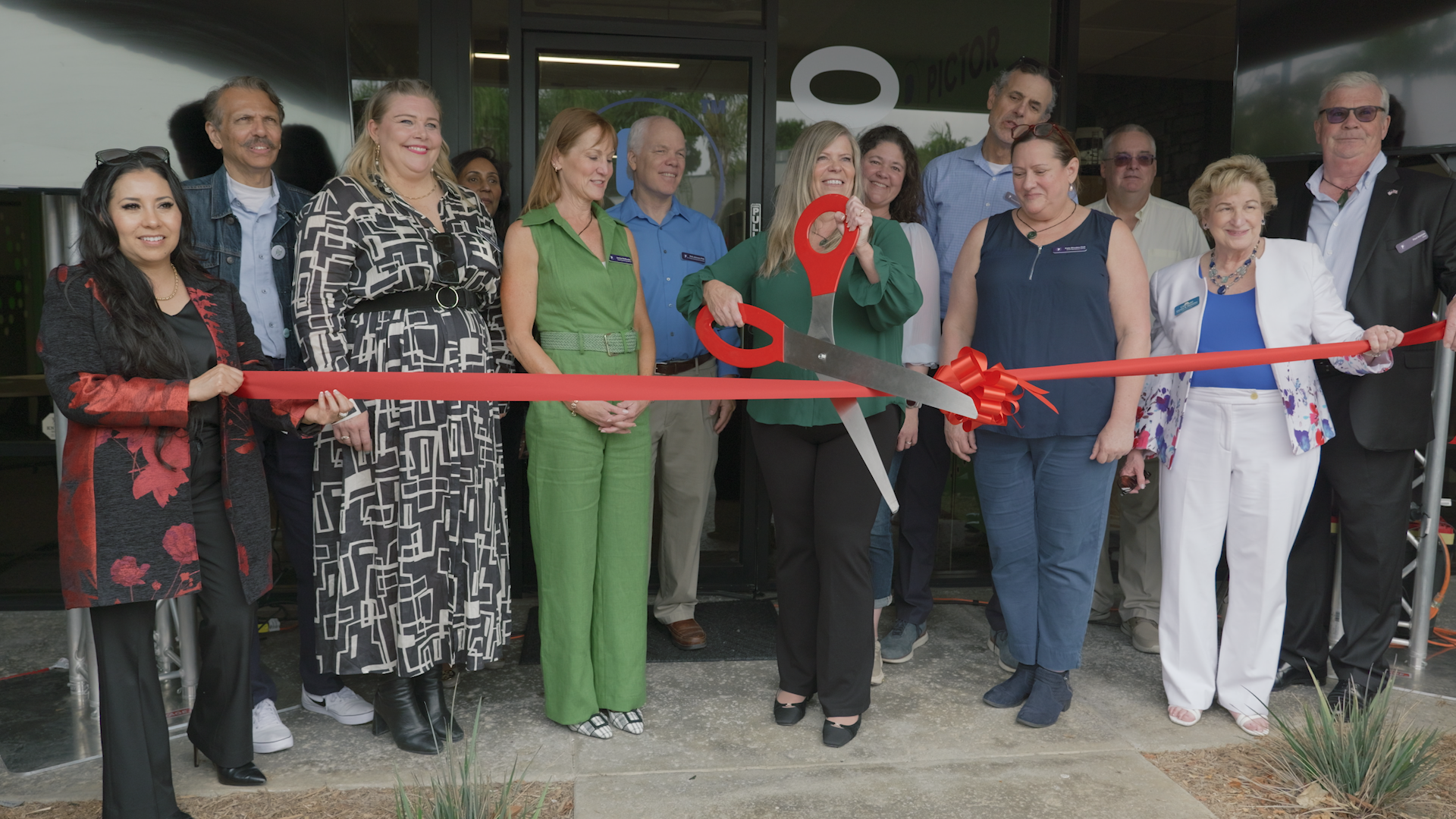 Ribbon cutting ceremony at Pictor biotech office opening in Oceanside - investor testimonial video production San Diego