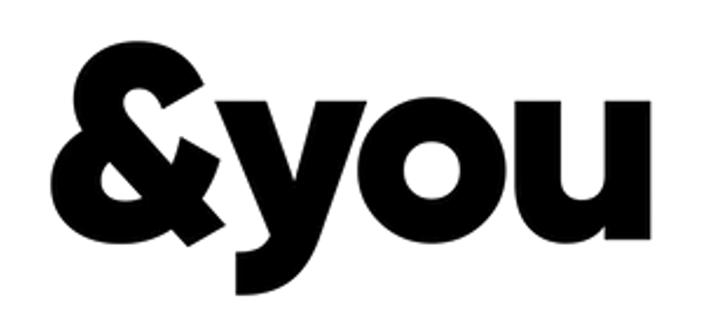 Black logo of "&you"