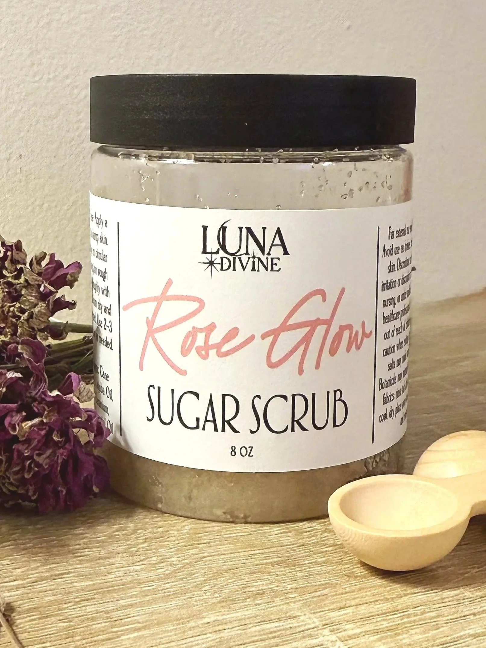 Rose Glow Sugar Scrub — 8oz | Exfoliate, Nourish & Radiate