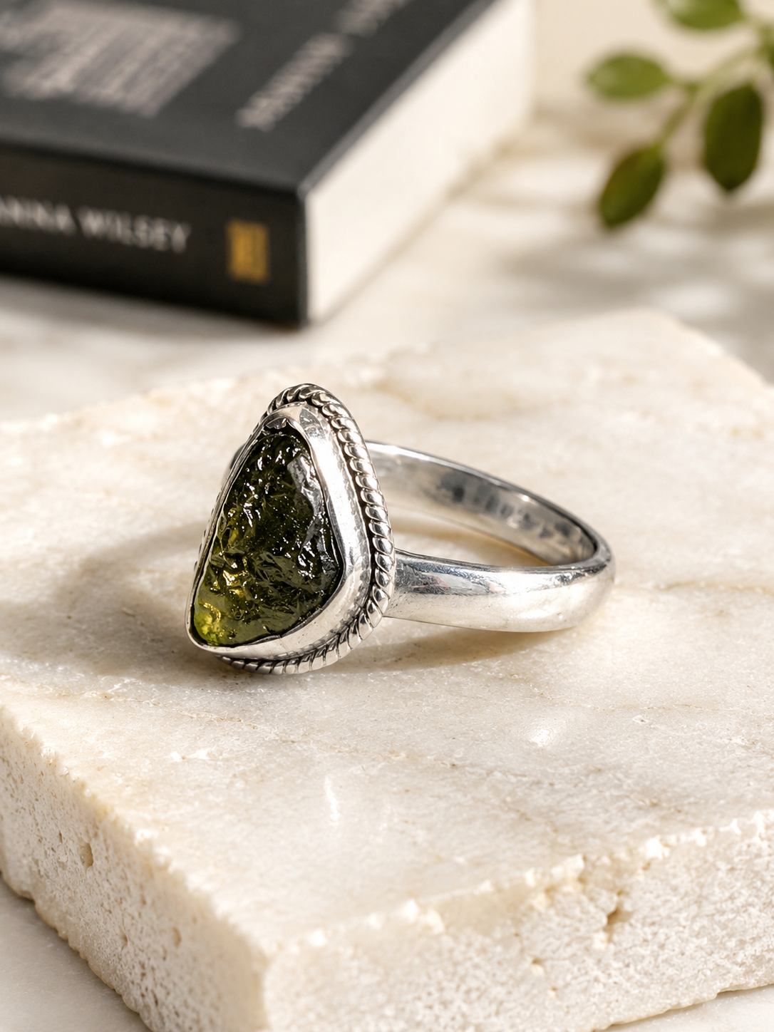 Moldavite Ring - Size 10