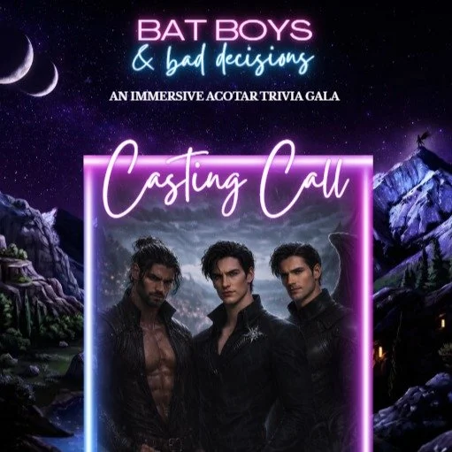 Hello Cosplay friends!!! Casting Call! We are seeking The Bat Boys of Velaris! We are seeking three male performers for Bat Boys &amp; Bad Decisions, an immersive ACOTAR Trivia Gala benefiting Rise for ALS Chattanooga, Inc

We are casting Rhys, Cassi