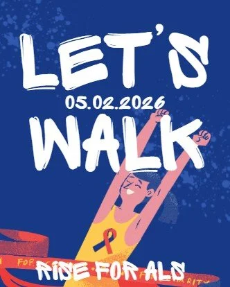 a graphic with the words "let's walk"