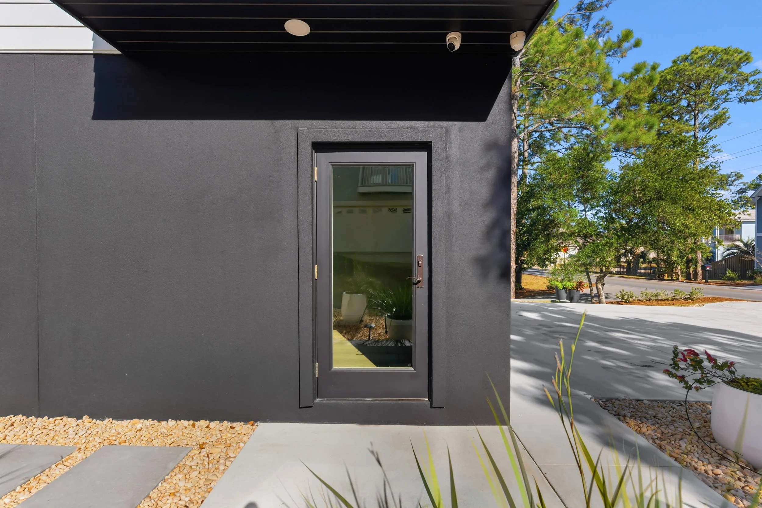 Private guest house entrance designed for comfort and privacy along 30A.