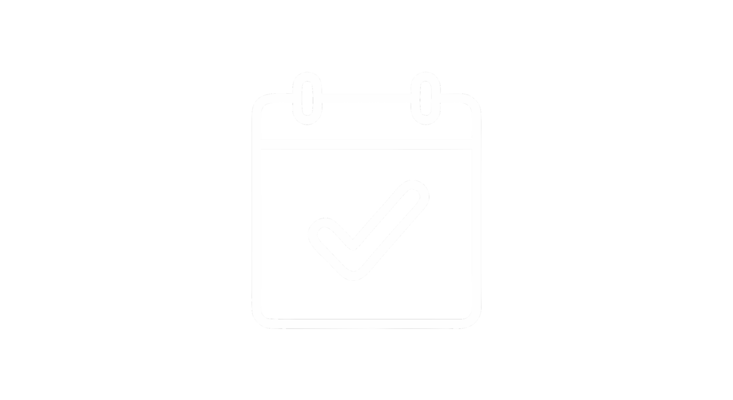 Icon of a calendar with a checkmark inside.