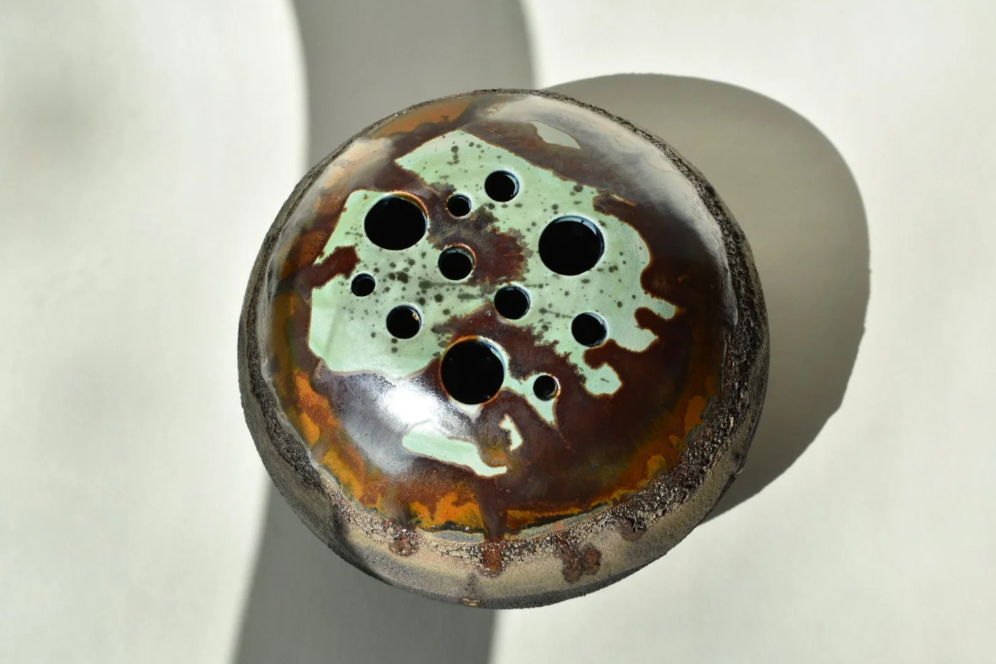 colorful ceramic flower frog