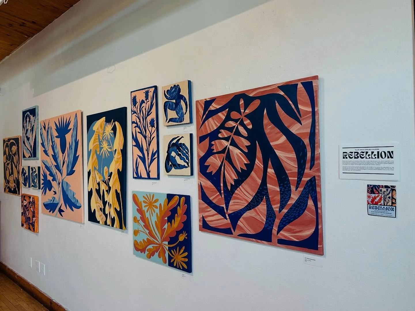 Opening tonight! Over the last few months I have had the honor and pleasure to collaborate with a local legend and personal inspiration, @allieogg . We started with collaging pieces of our past works and have culminated this phase of collaboration wi