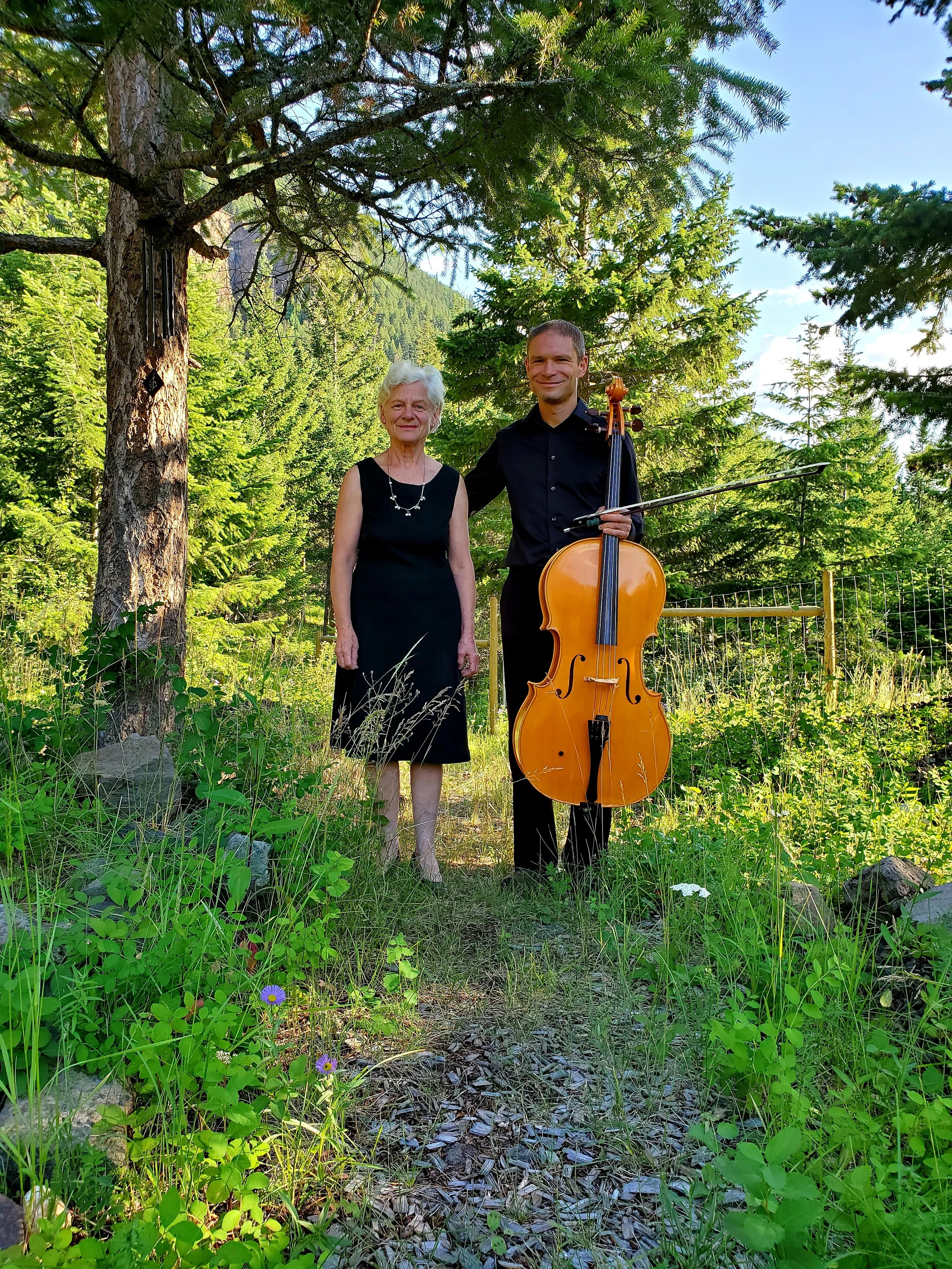 Martin with his mother, pianist Alena Krátká 