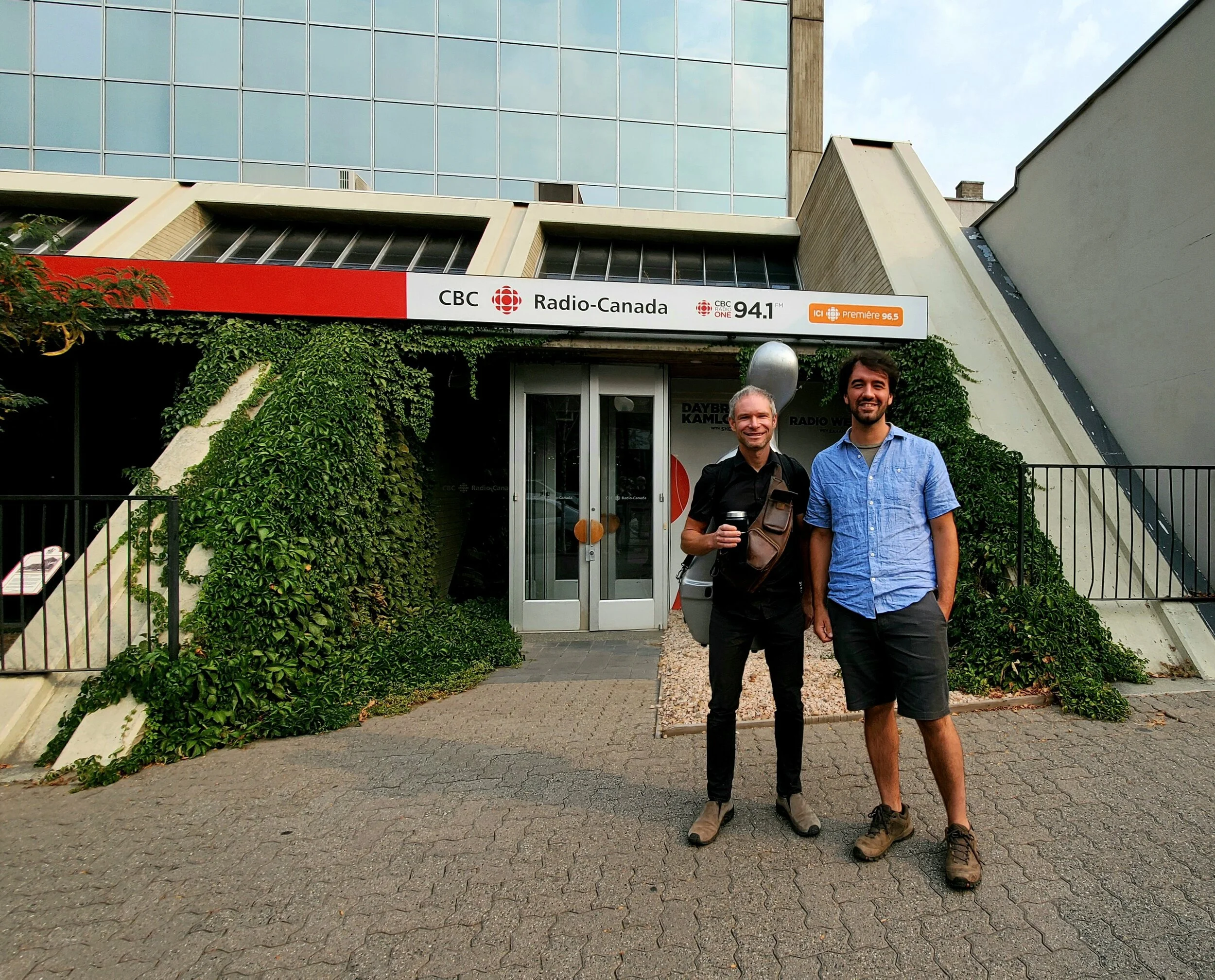 Martin and Lucas Castera just before an interview on CBC radio
