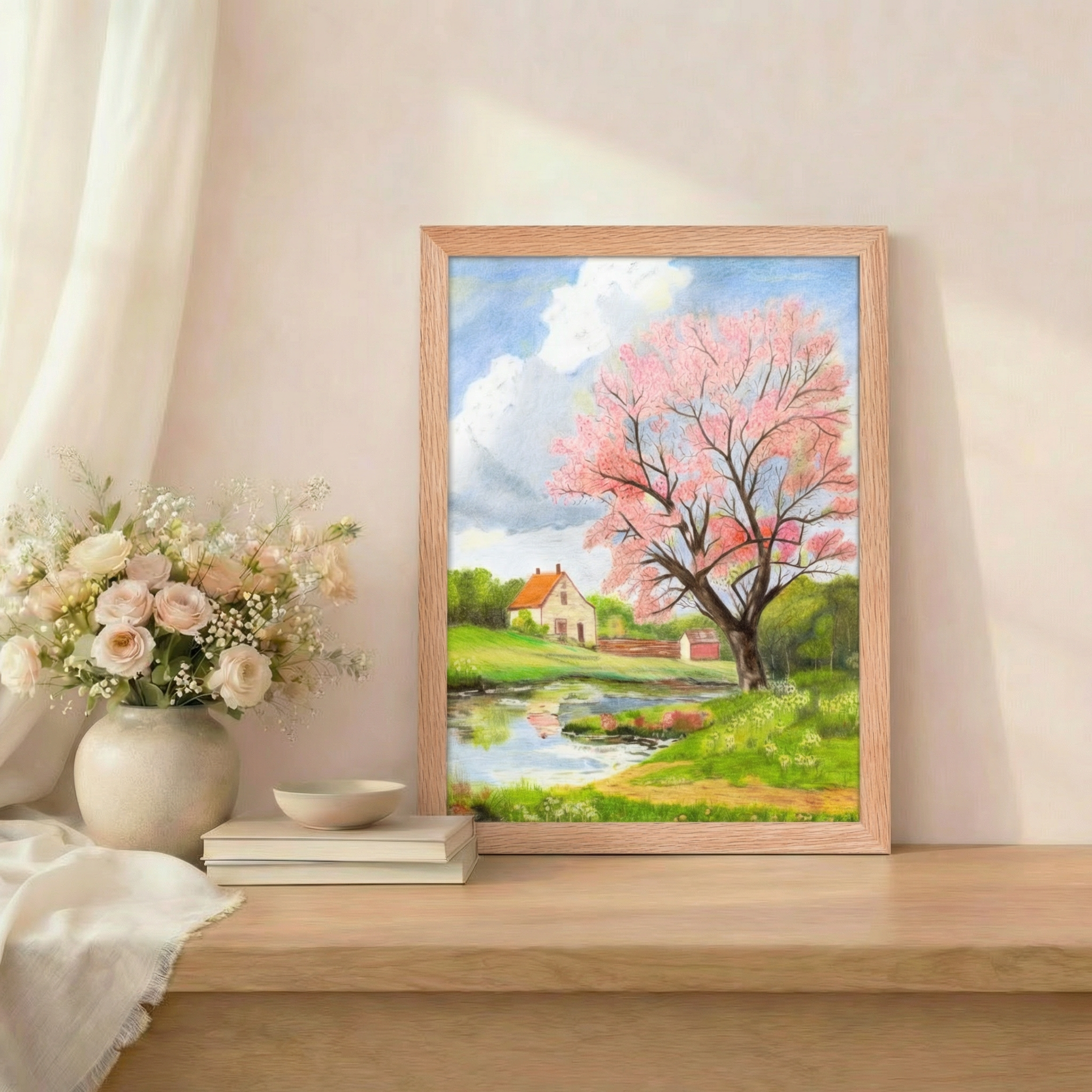 Firefly_Gemini Flash_replace the framed painting in this image with the one in 2nd reference 552978.png