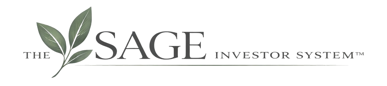 The logo for the Sage Investor System, featuring green leaves and stylized text.