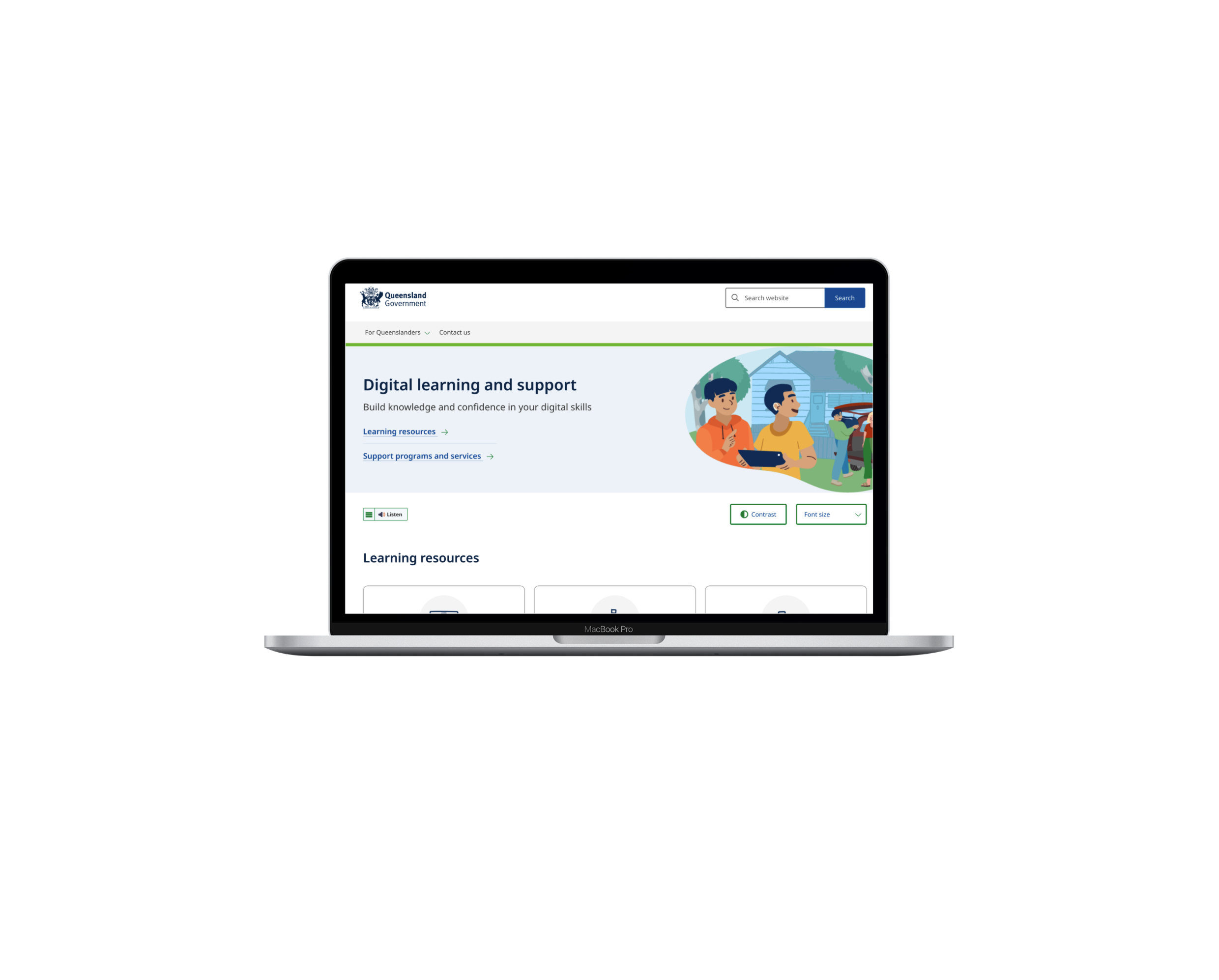 QLD Government: Digital Inclusion Learning & Support Website