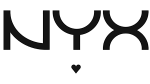 Close-up of the NYX logo with a small heart underneath