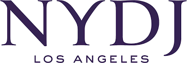 NYDJ Los Angeles logo with large purple letters and smaller purple text beneath