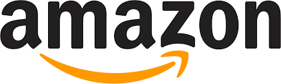 Amazon logo with black text and an orange arrow underneath