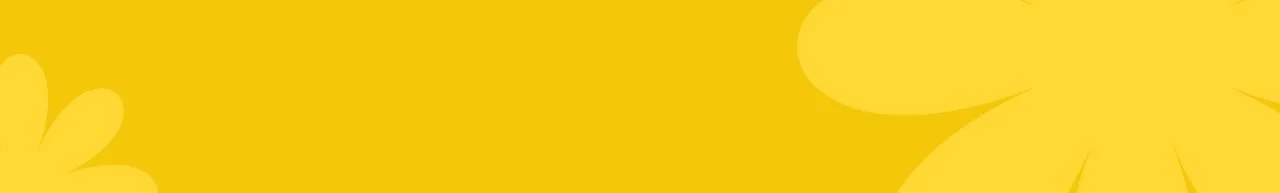Yellow background with abstract floral design.