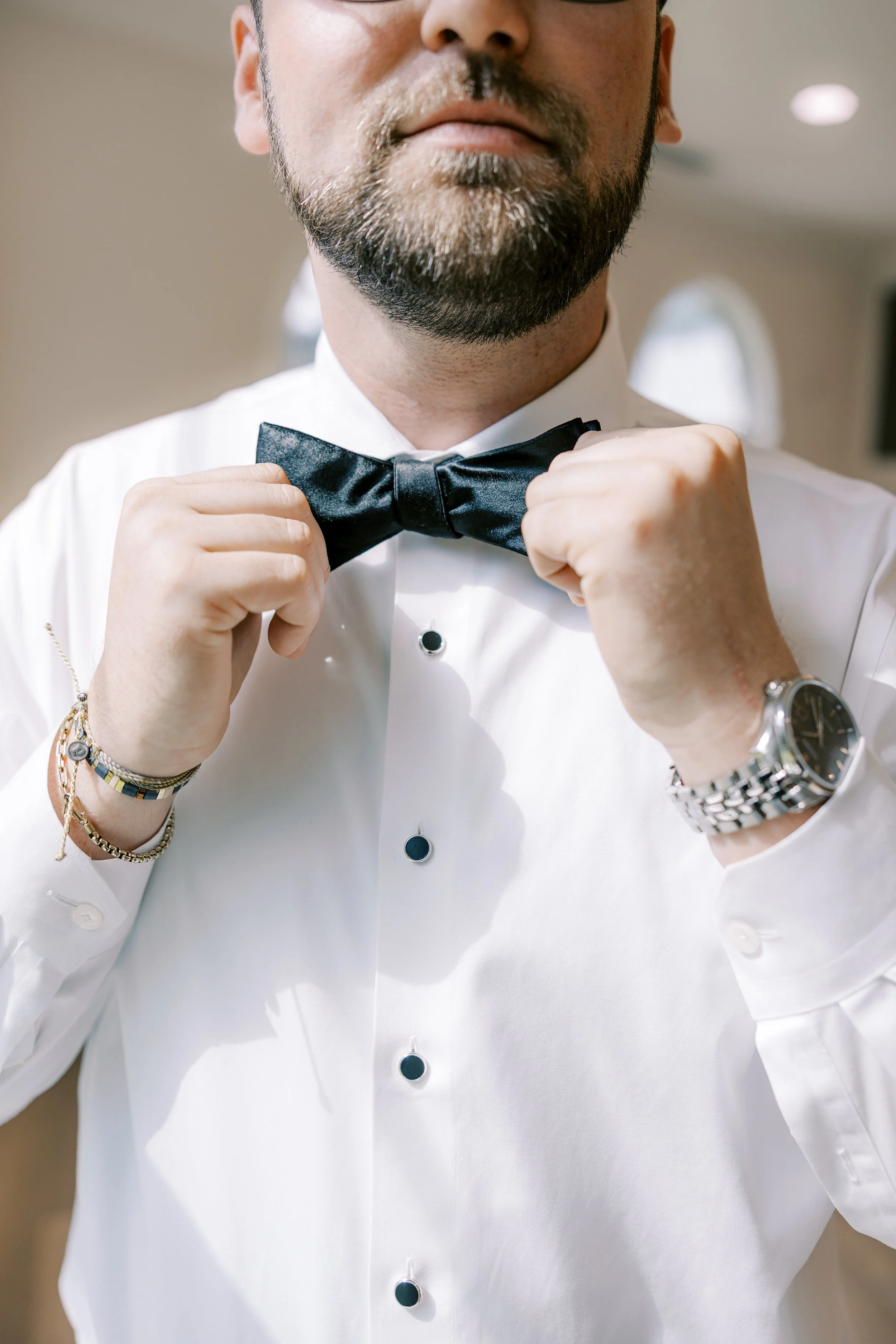 Groom getting ready photos Florida wedding