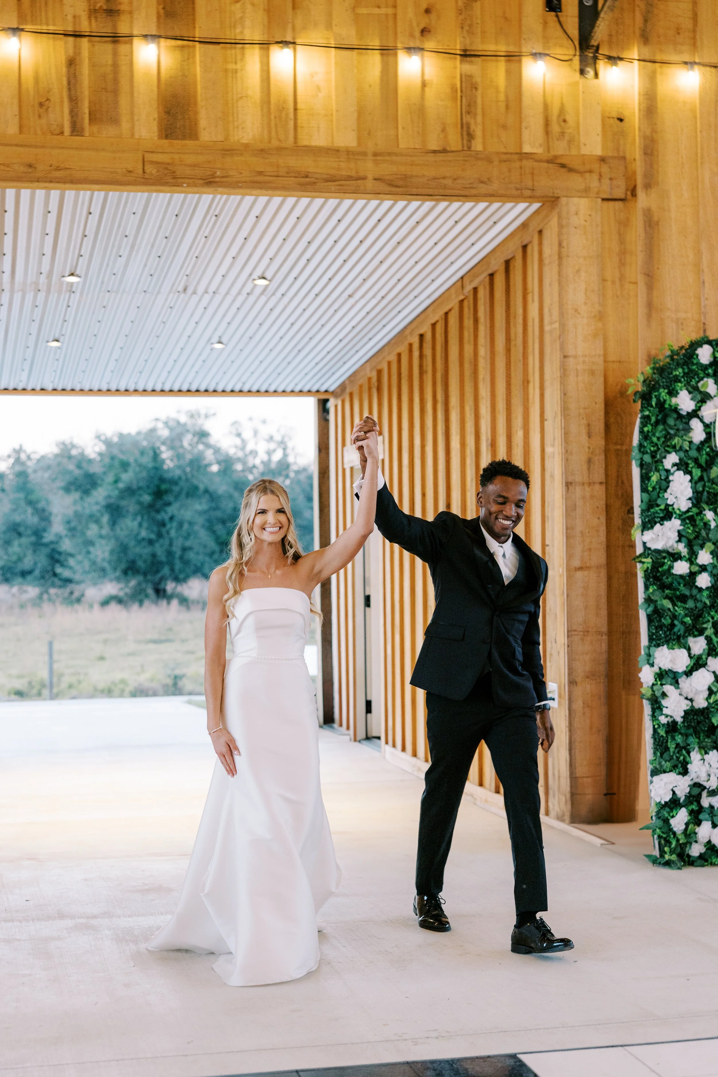 Bride and Groom enter reception on their wedding day in Central Florida